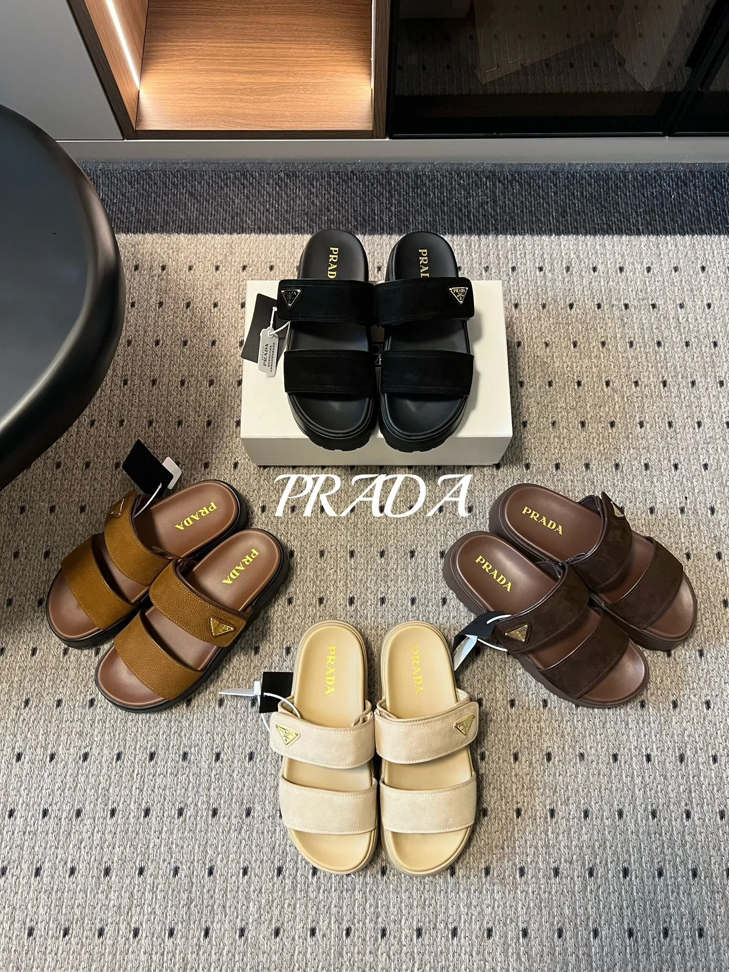Wholesale Double Strap Platform Sandals Nubuck Leather