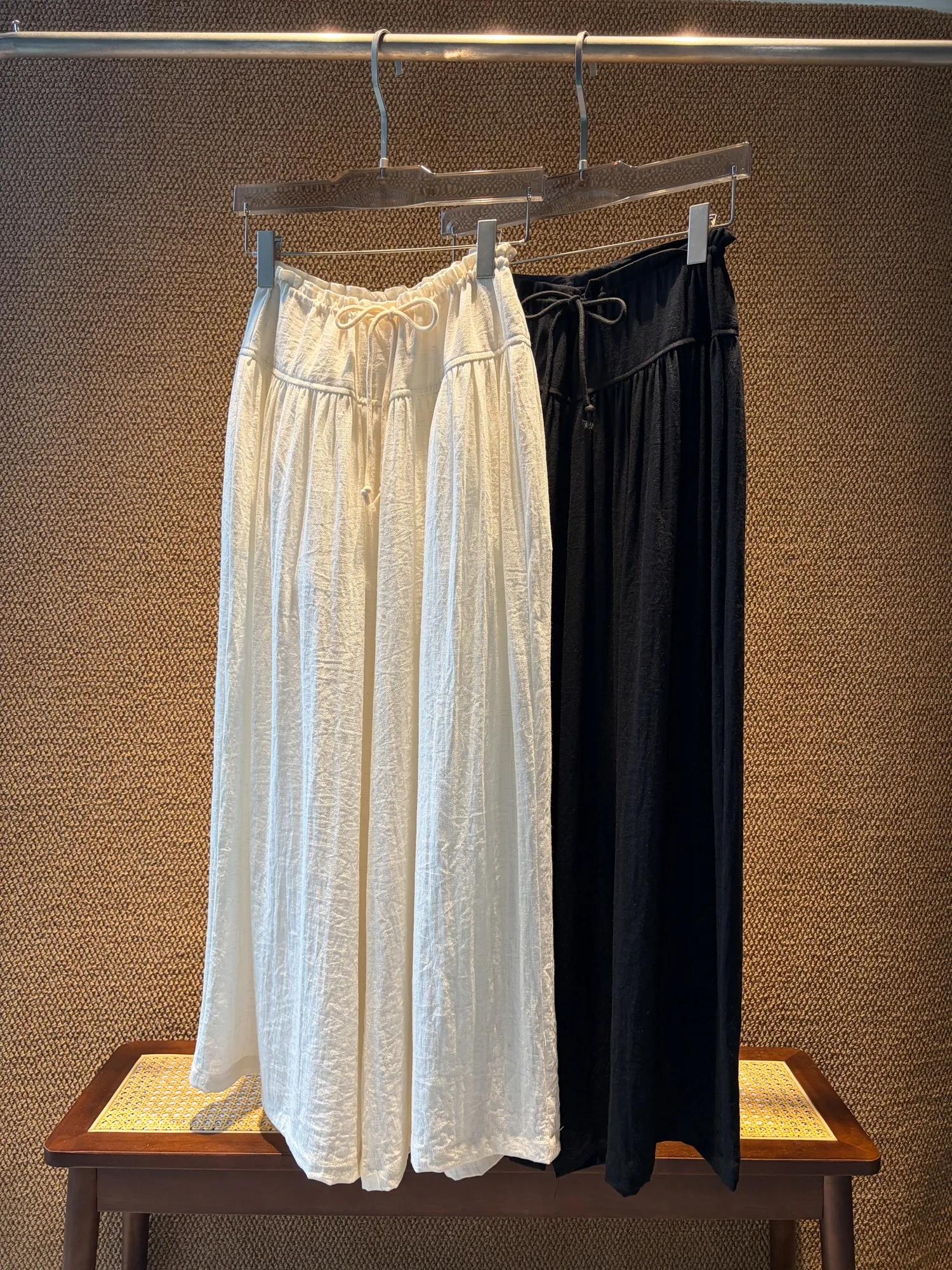 Wholesale Drawstring Culottes Linen Blend Summer Pants