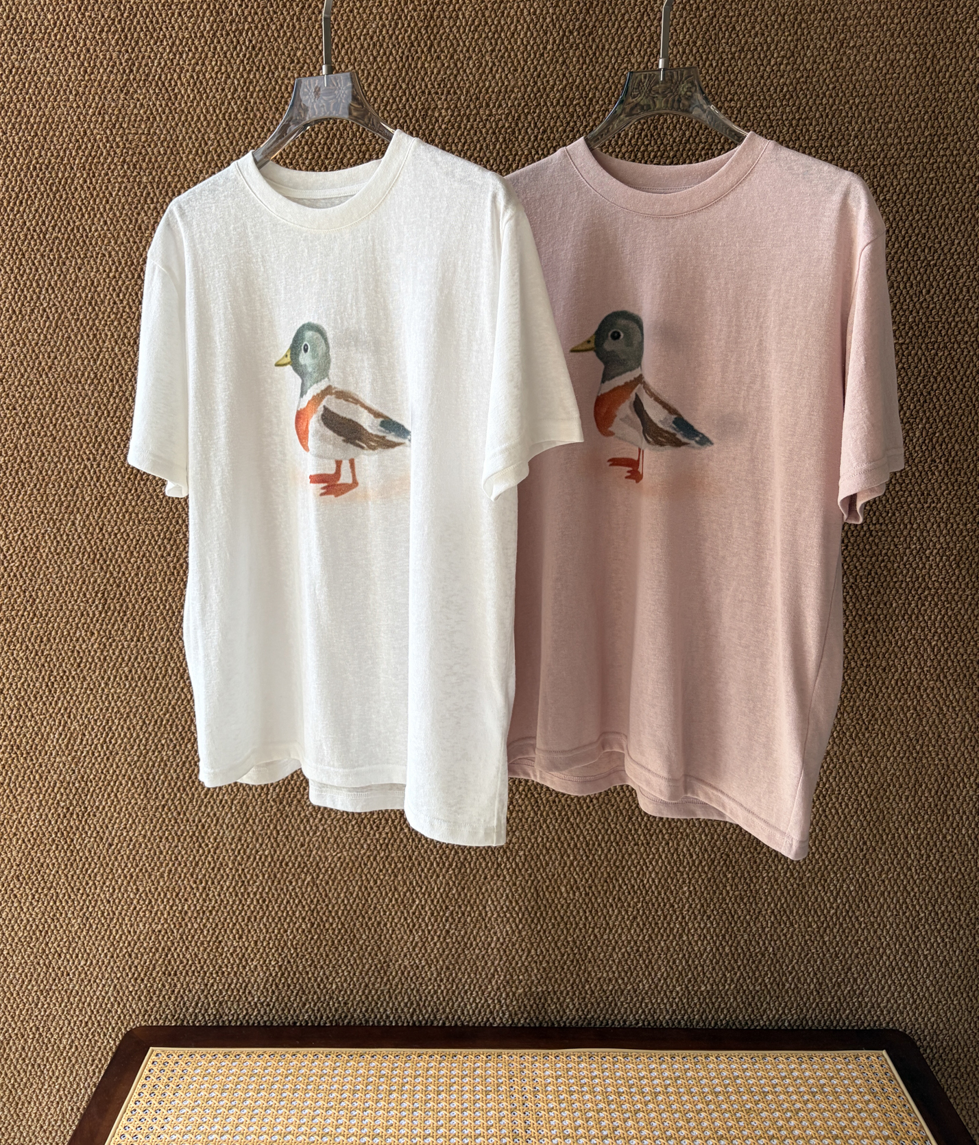 Wholesale Hemp-Cotton T-Shirt | Hand-Drawn Duck Graphic Print