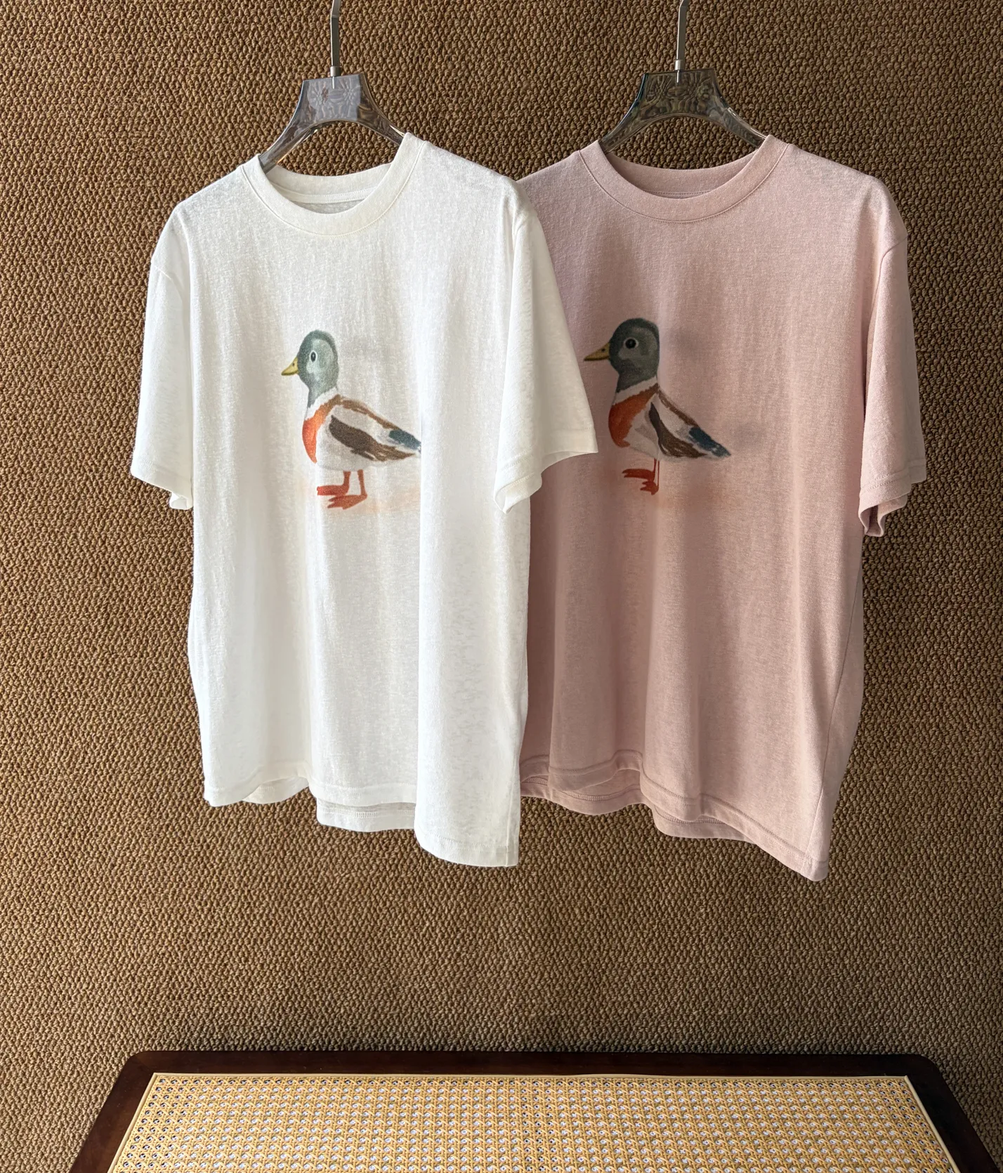 Wholesale Hemp Cotton T-Shirt Duck Graphic Print