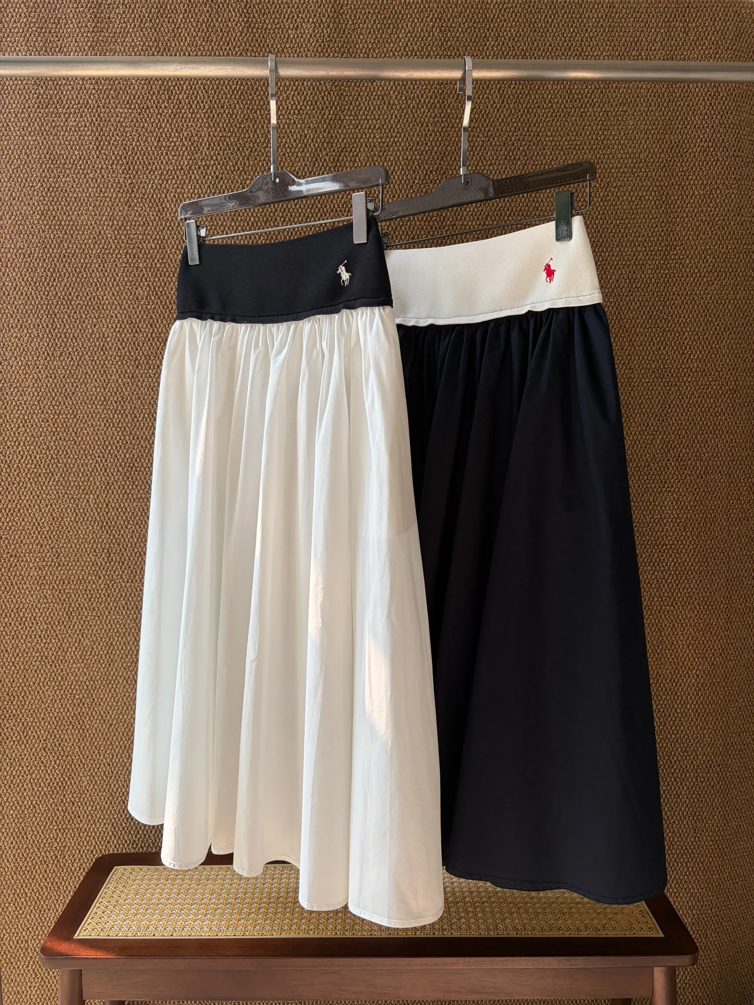 Wholesale Embroidered High Cotton A-Line Maxi Skirt