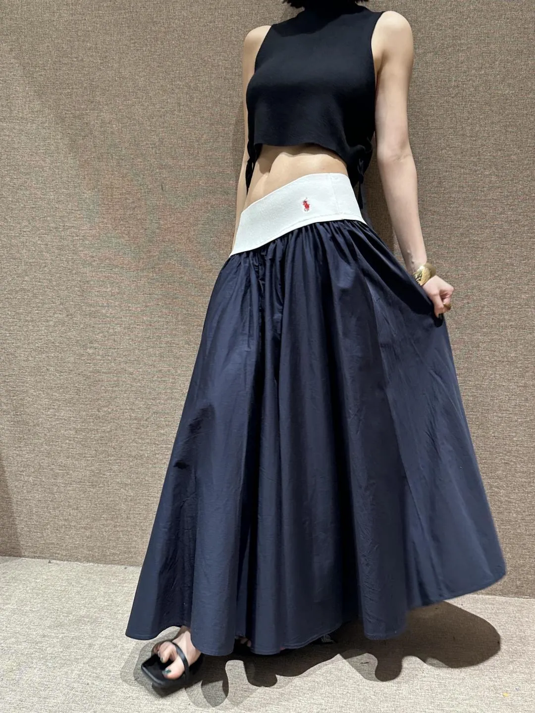 Embroidered Maxi Skirt Detail 1