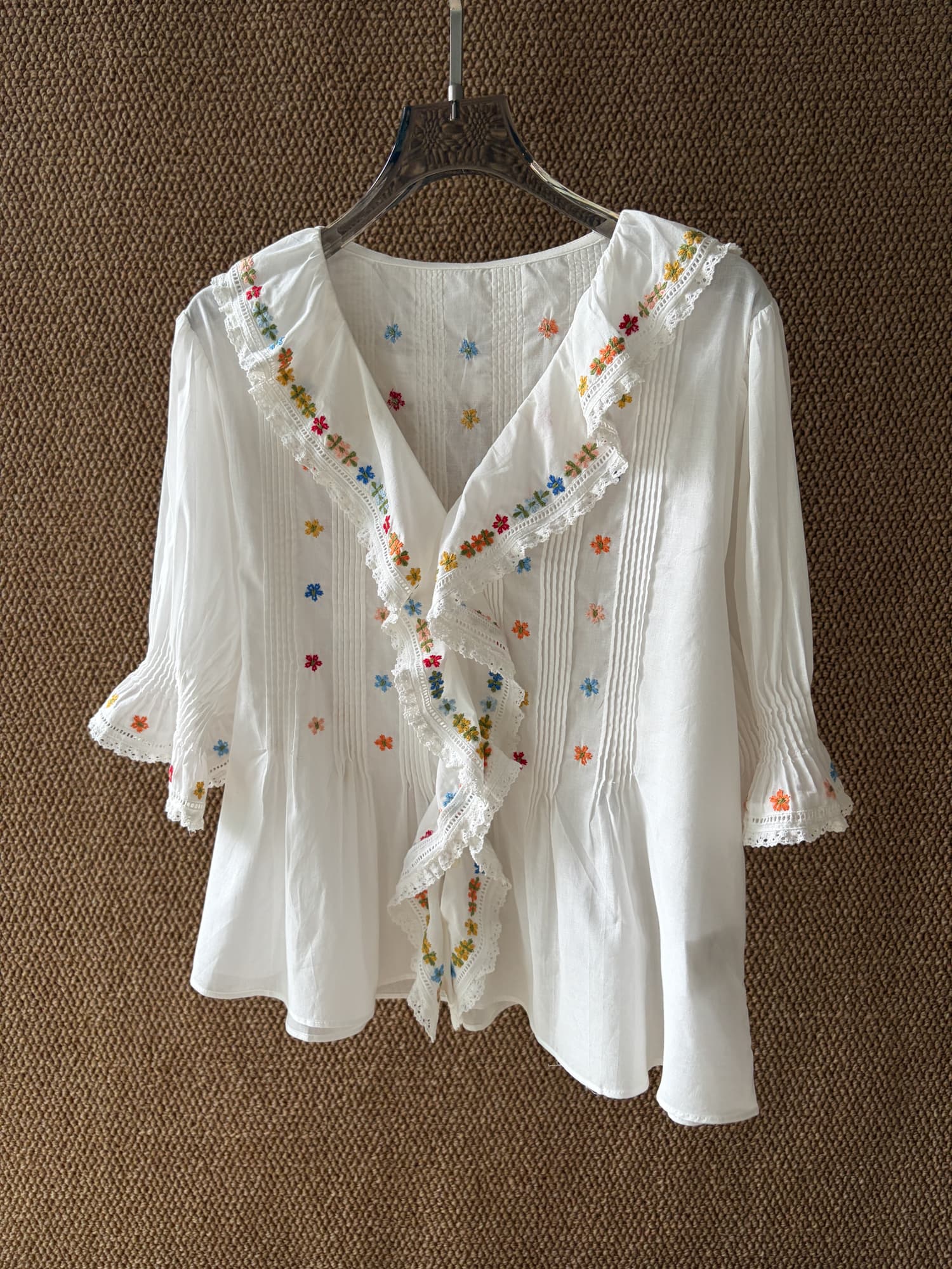 Floral Embroidered Shirt Detail 1