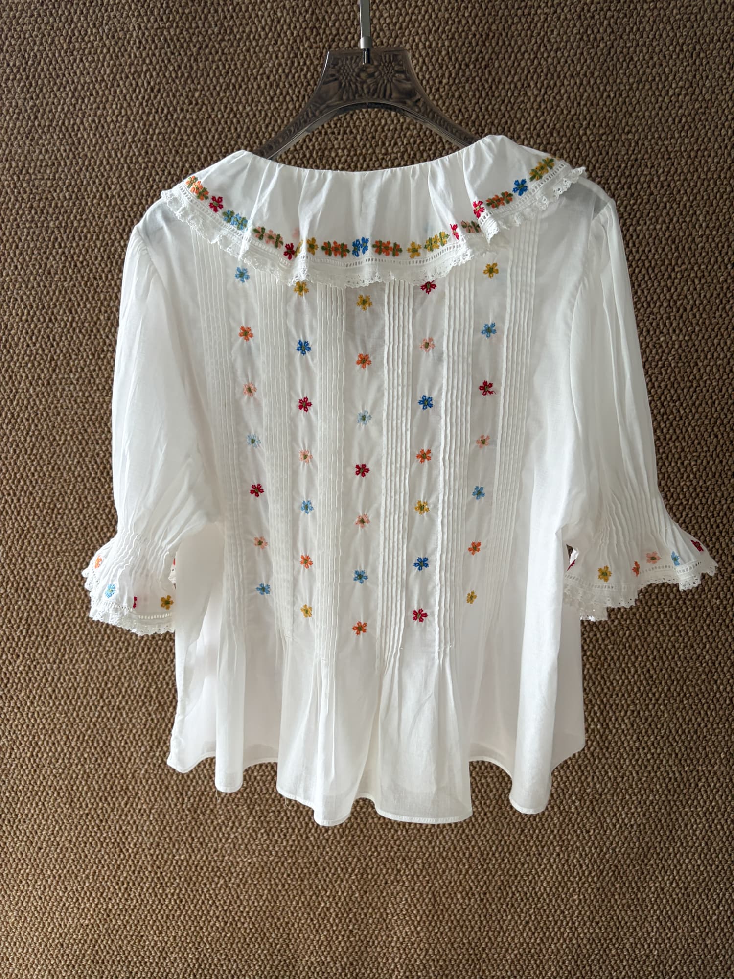 Floral Embroidered Shirt Detail 2