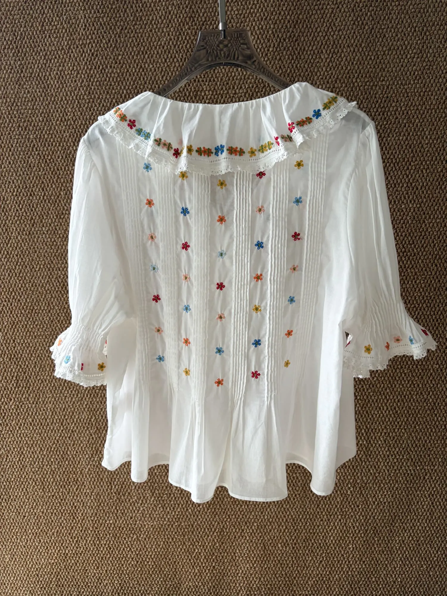 Floral Embroidered Shirt Detail 2