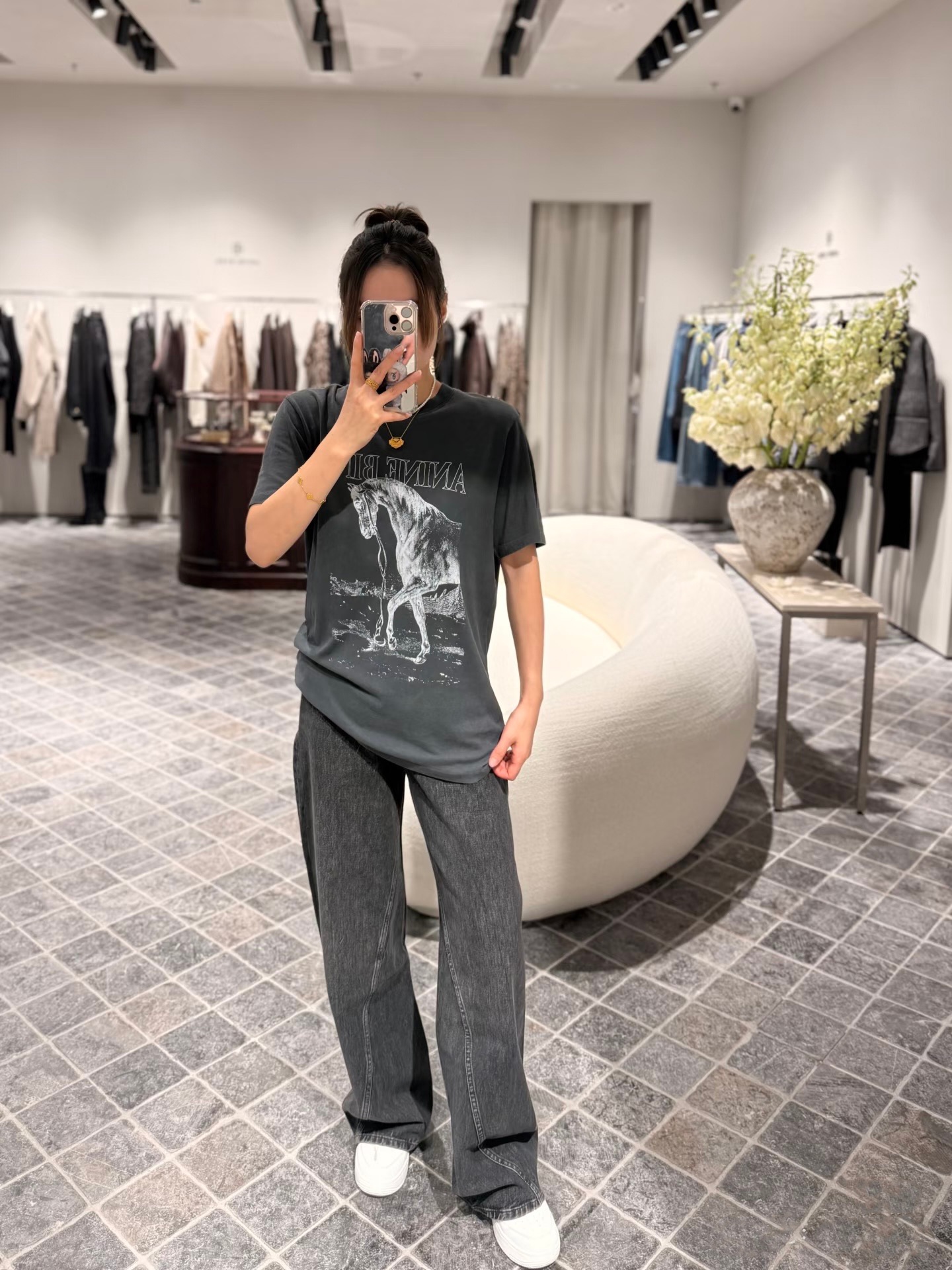 Horse Print Tee Detail 1