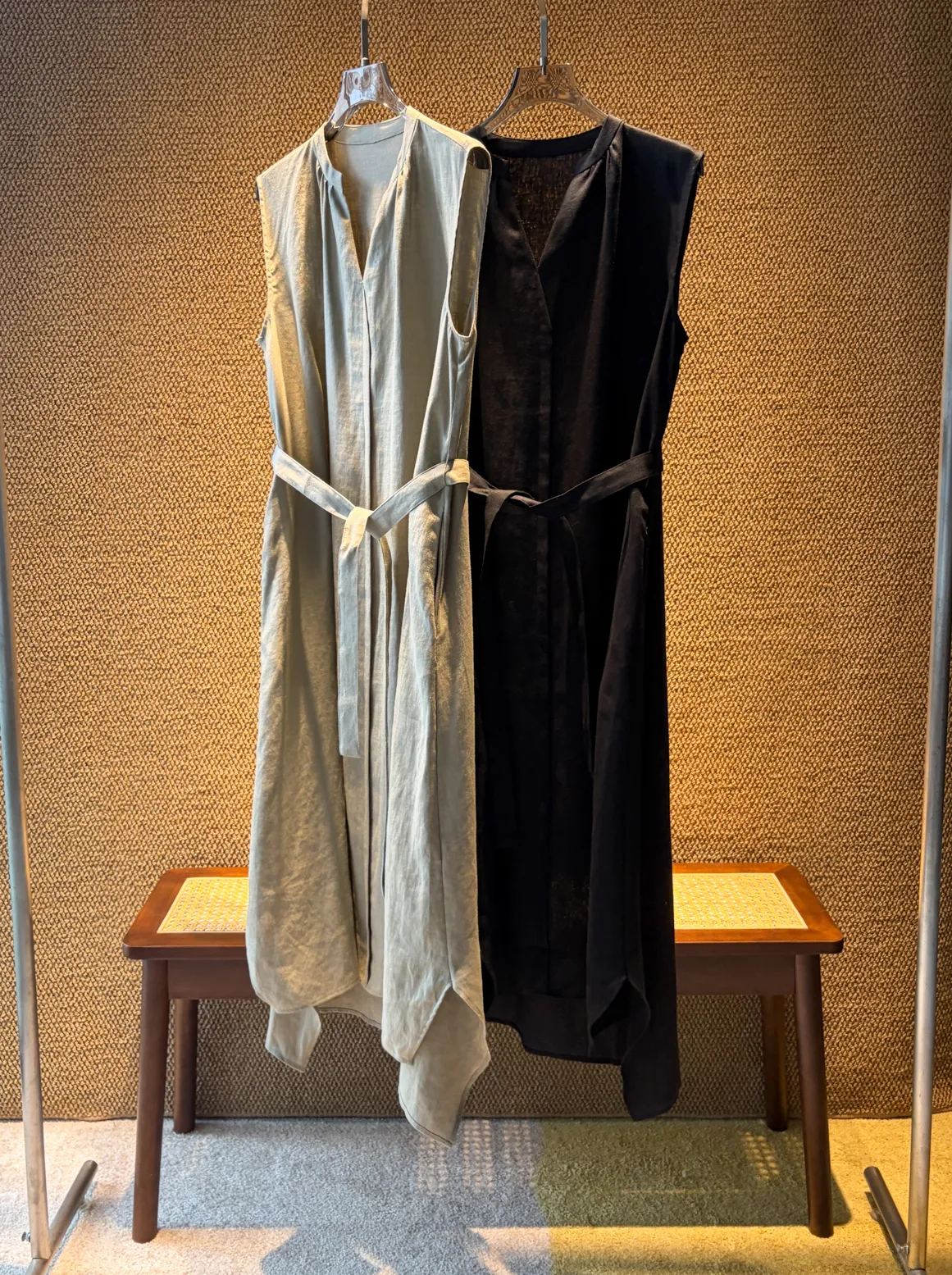Wholesale Linen Sleeveless Dress Asymmetric Hem Fabric