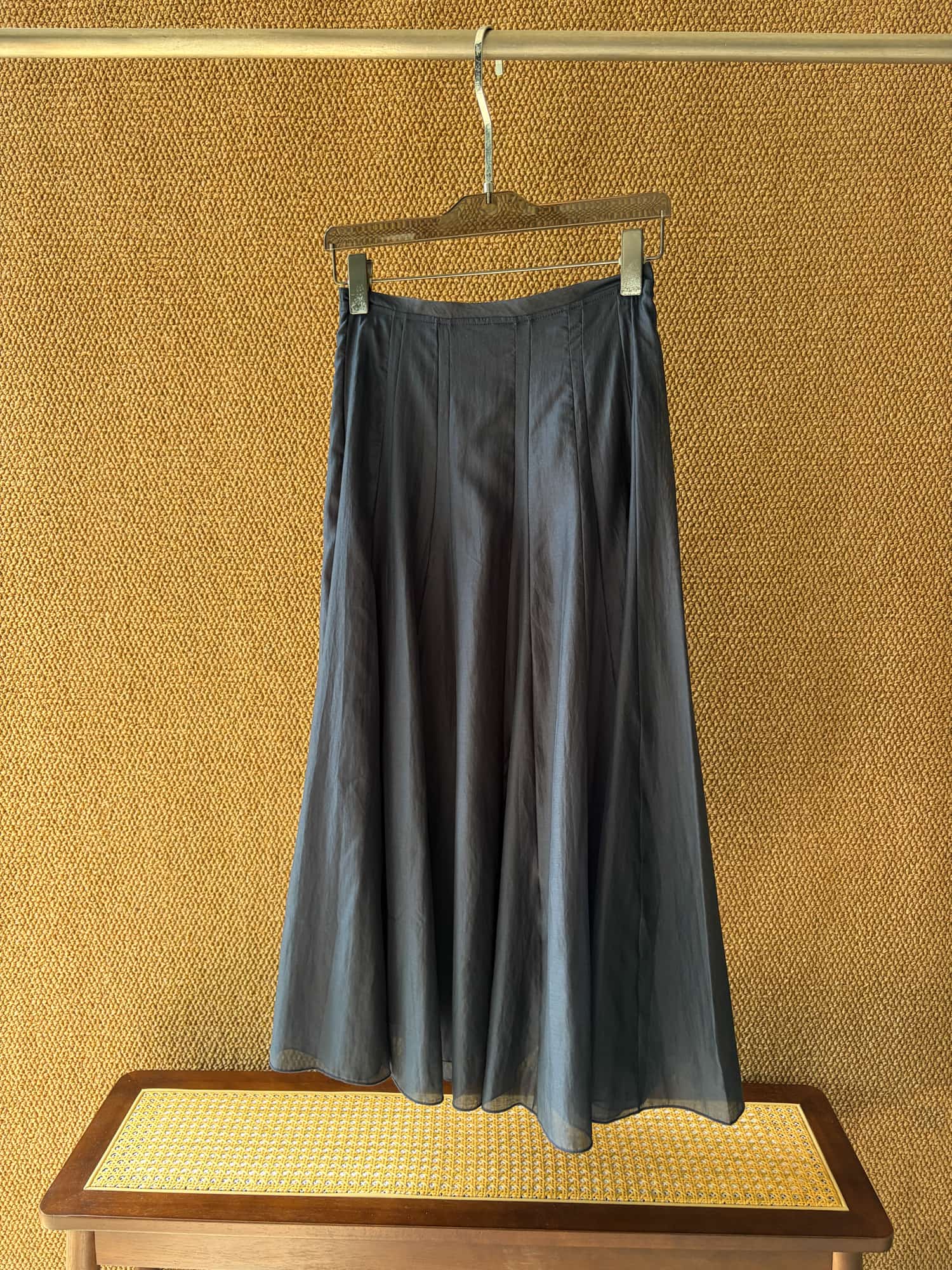 Navy Tencel Skirt Detail 1