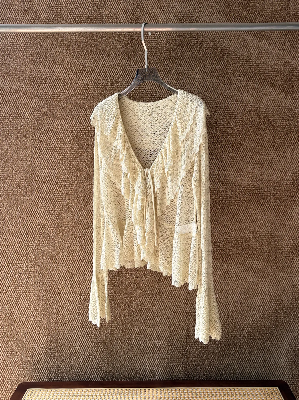 Peplum Lace Cardigan Detail 3