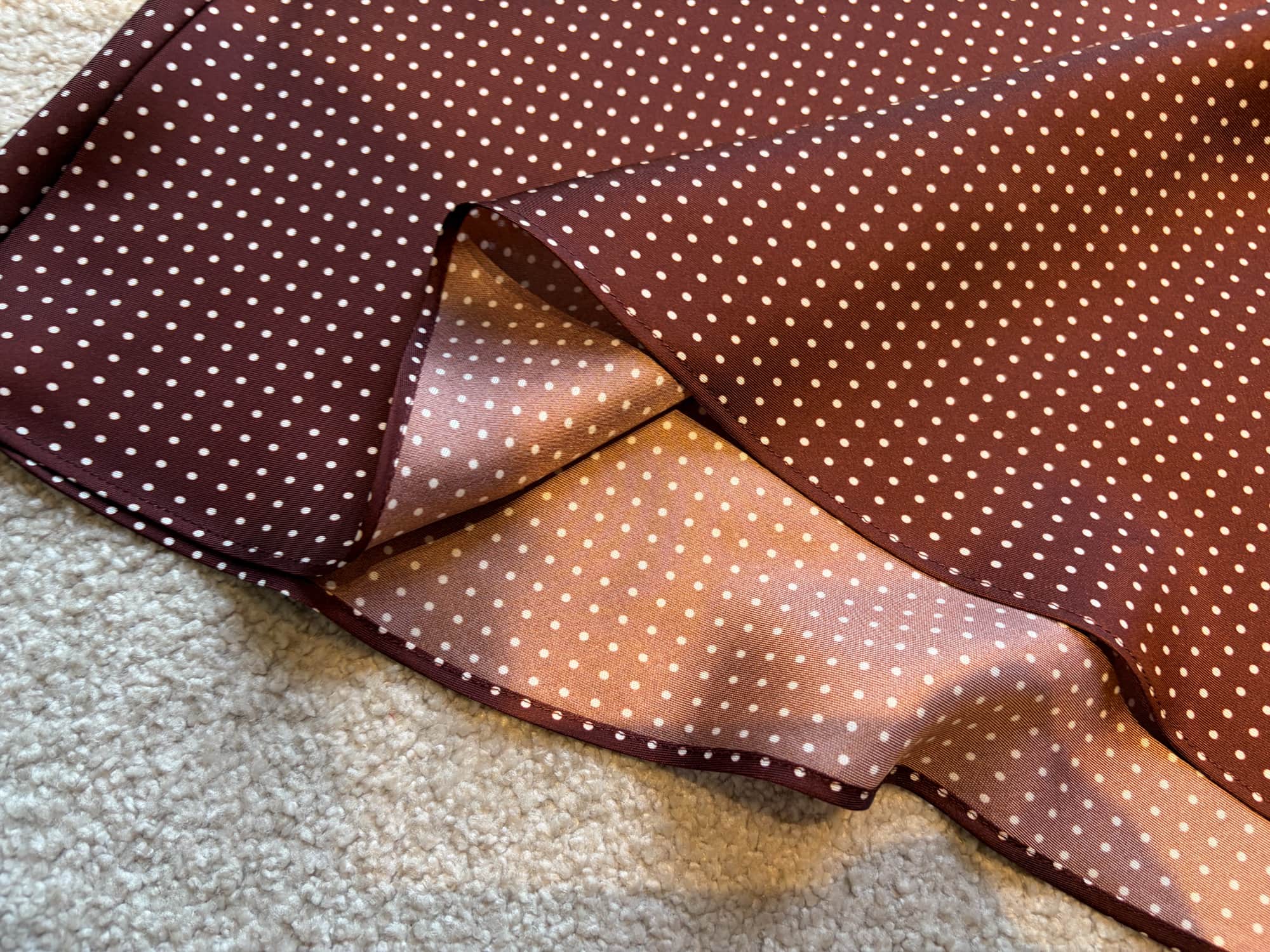Polka Dot Silk Skirt Detail 1