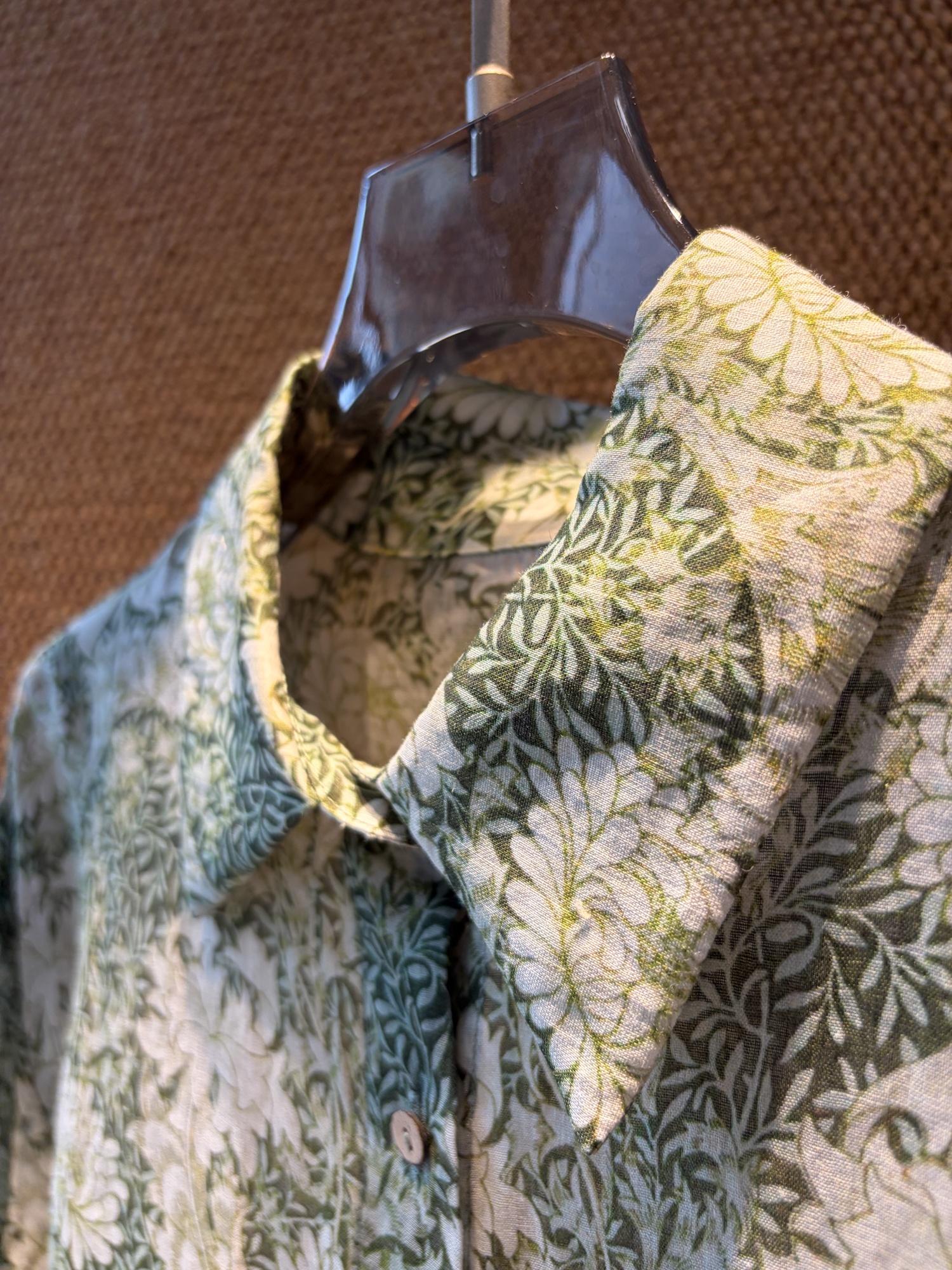 Ramie Print Shirt Detail 2