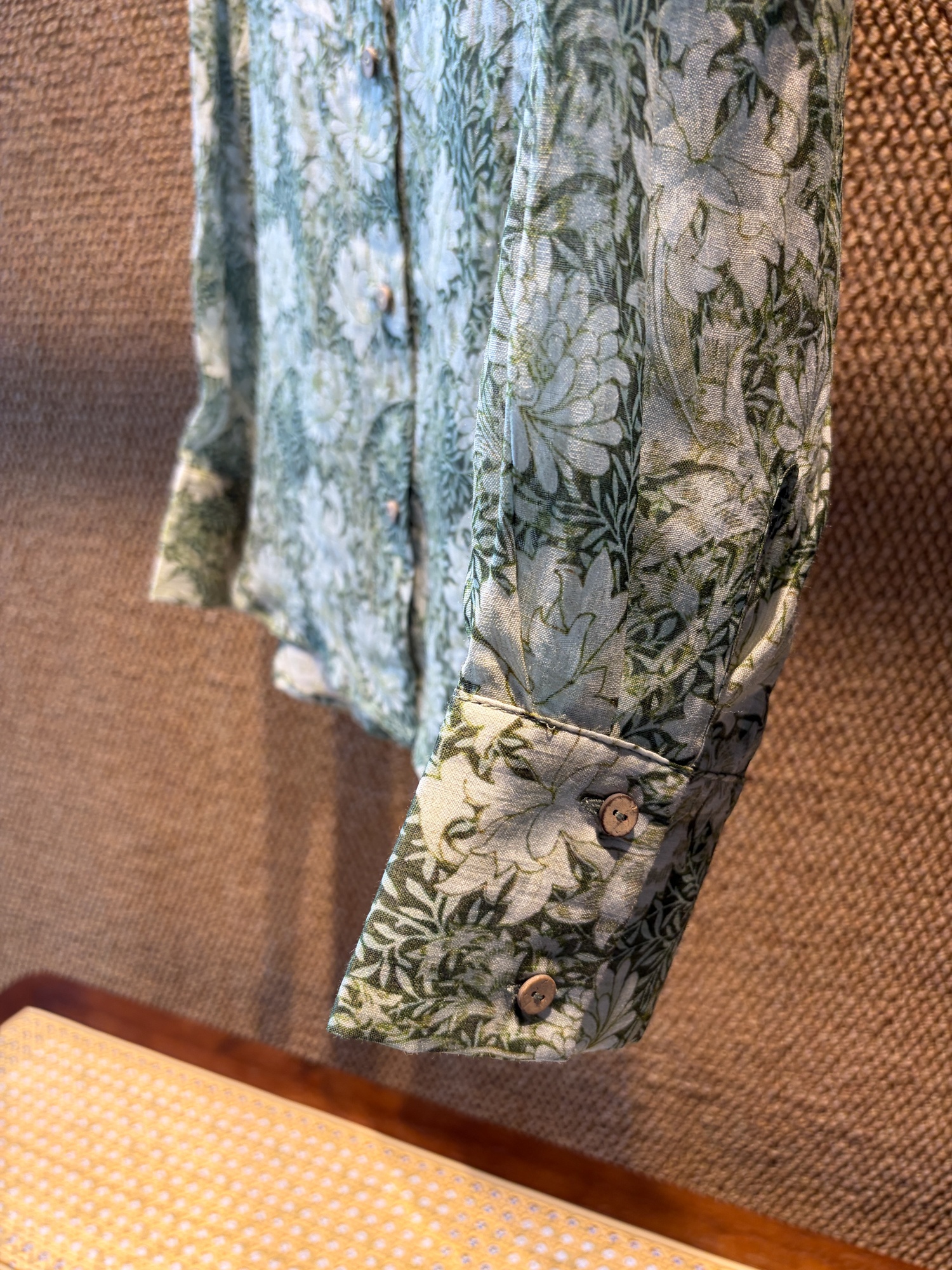 Ramie Print Shirt Detail 3